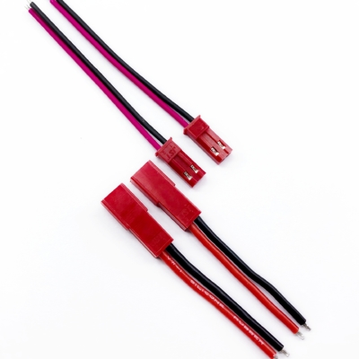 JST 2pin male and female connector with 26AWG silicone cable